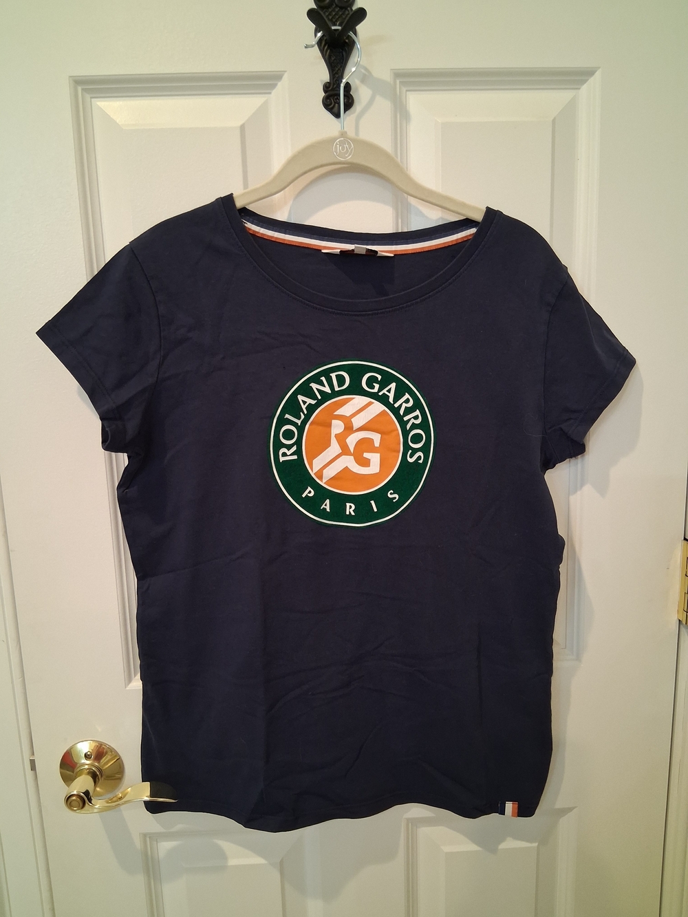 Roland Garros Women's Navy Short Sleeve Logo Tee